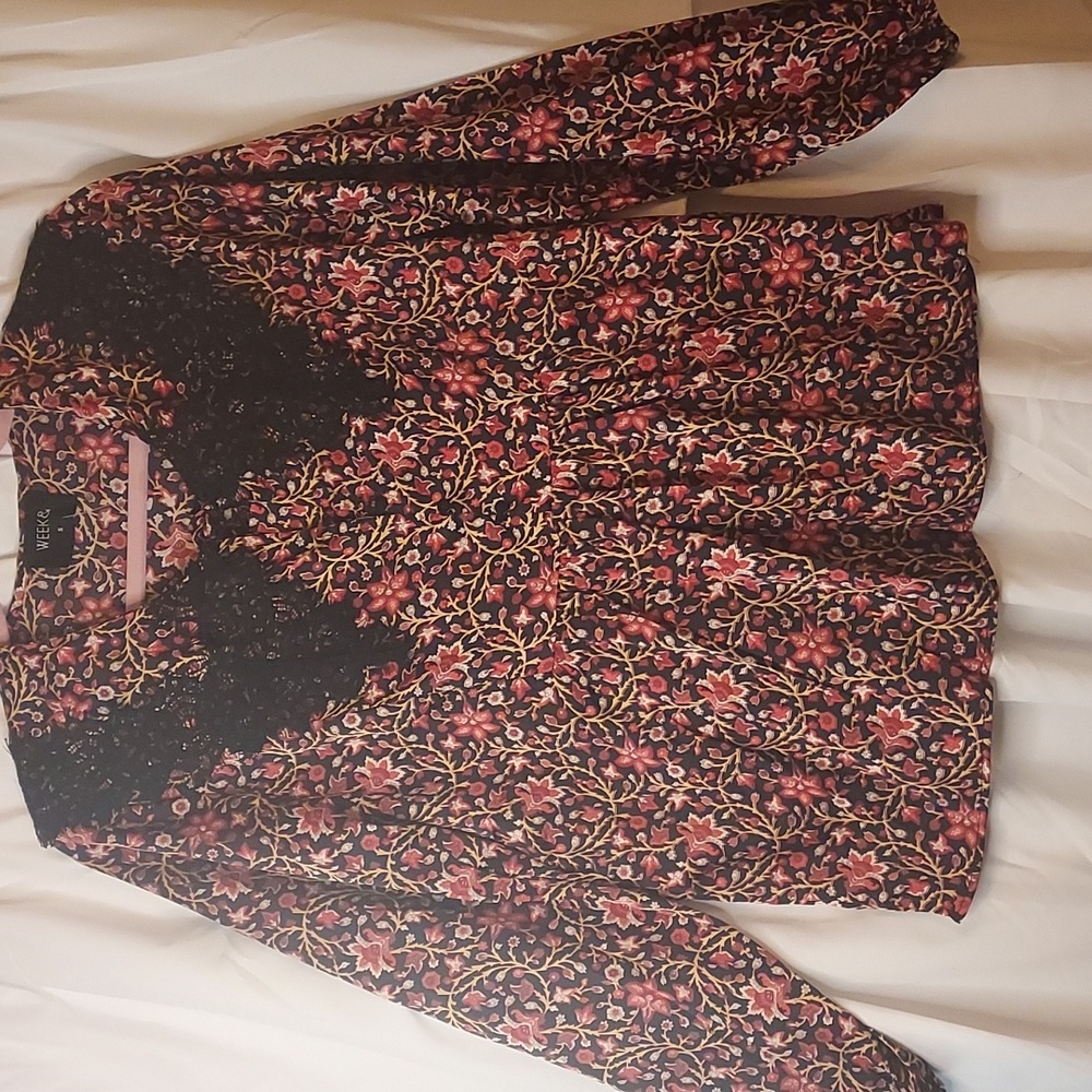 Floral & Lace Wicked Witch Blouse by WEEK&